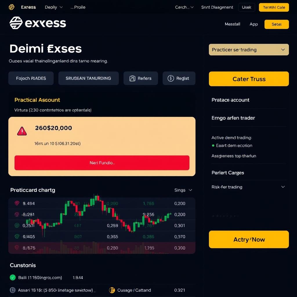 Akun demo Exness Indonesia dengan dana virtual untuk berlatih trading