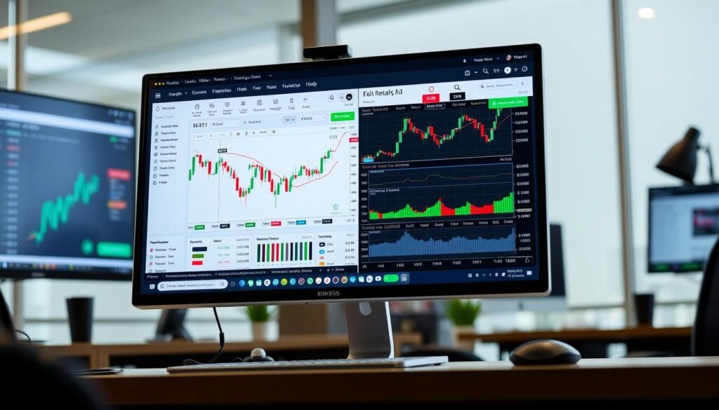 Platform trading Exness Indonesia dengan tampilan chart dan analisis pasar forex